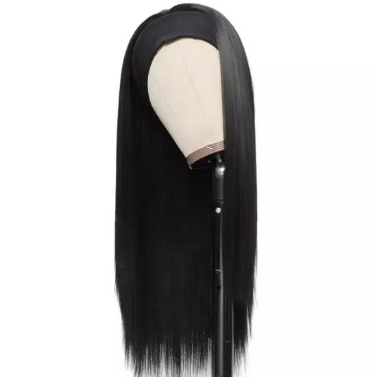 Unprocessed Headband Wigs For Black Women Full Brazilian Human Hair Straight Headband Human Hair Wig