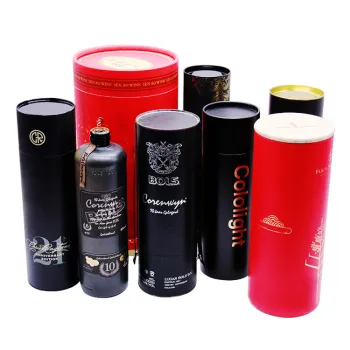 Customized gift packaging paper wine packaging tube box