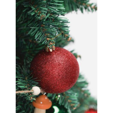 Christmas Decoration Christmas Ball Ornaments Shatterproof Red Glitter Balls Factory