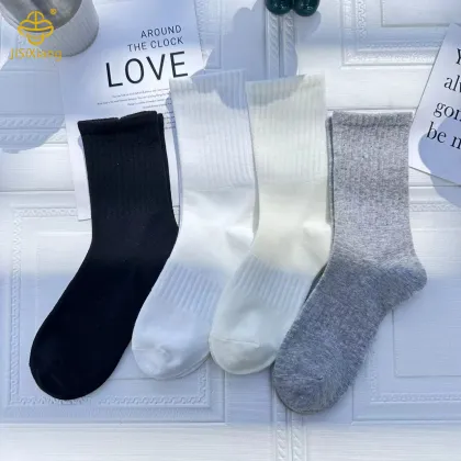 Autumn and Winter Solid Color High Socks Sports Socks
