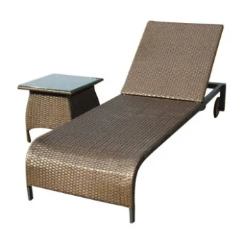 Wicker Lounge chair set with aluminum frame