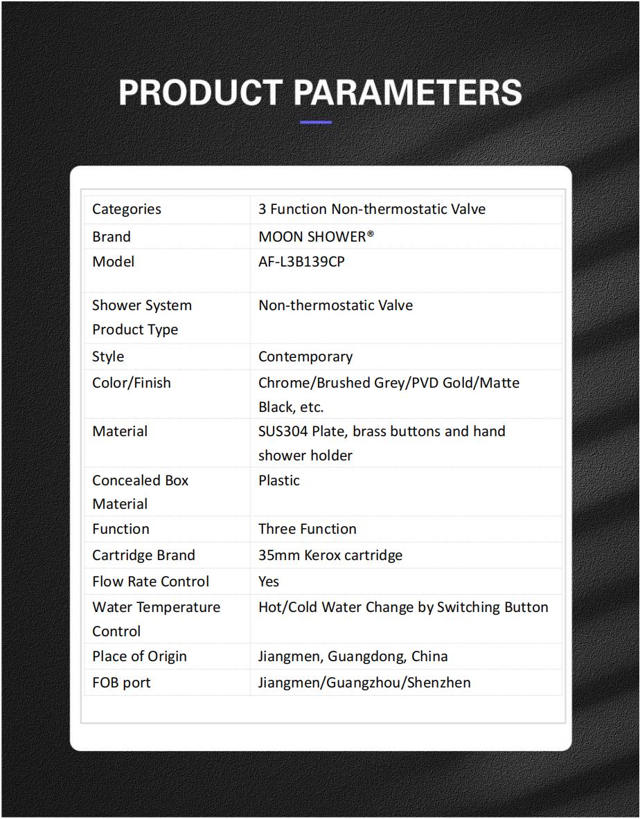 Valve parameters AF-L3B139_00