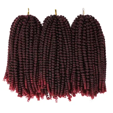 12Inch Crochet Braids Spring Twist Hair Synthetic Hair Extensions Braids Kinky Curly Twists 30strands