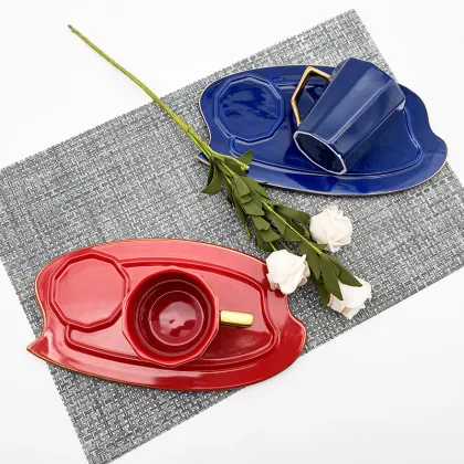 hot selling coffee mug cup porcelain coffee cup and saucer sets elegant tea cup for home