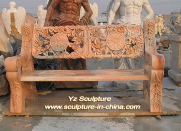 Garden Marble Bench with Back SBC-C005