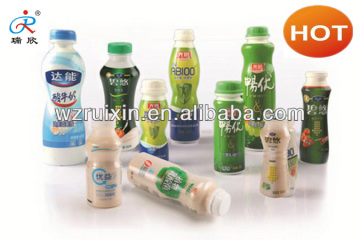 Shrink Film, plastic bottle sealing, flexible packaging, yogurt