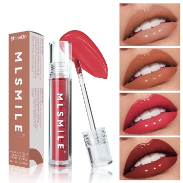 Custom Korean Vegan Jelly Tinted Lip Gloss with Plumping Effect and Non-Sticky Shine