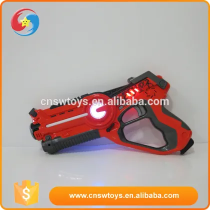Laser shooting gun set toy two battle masks and two laser battle guns