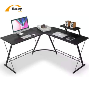 L-Shaped Gaming Desk with Large Monitor Stand for Home Study and Work