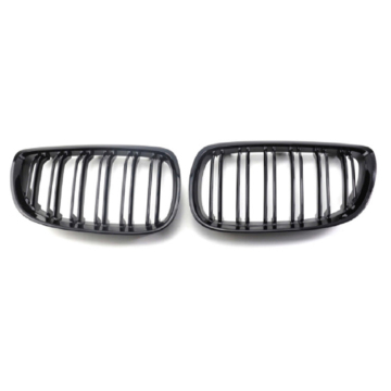 BMW 3 Series E92 Gloss Black Double Line Kidney Front Grille