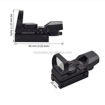 Red Dot Sight 4 Types Reticle Red/Green Dot Scope for 20mm Mount