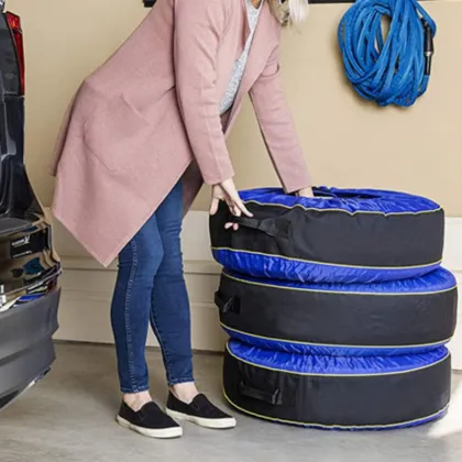 4PCS Car Tire Cover Wheel Bag - Spare Tyre Covers for Tire Storage