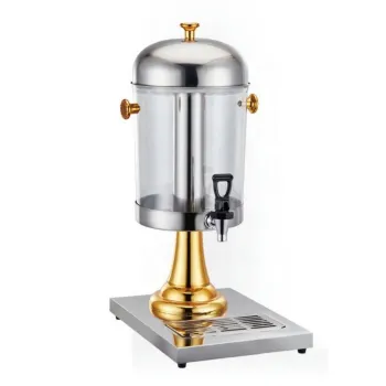 Gold Luxury Automatic Single Tank Juice Dispenser for Hotel and Restaurant Buffets