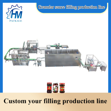 Automatic production line of hot sauce curry mustard filling bottling machine