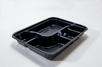 Compartment Disposable PS Plastic Bento Box With Lid