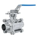 Weld Hygienic Ferrule End 3pc Manual Ball Valve