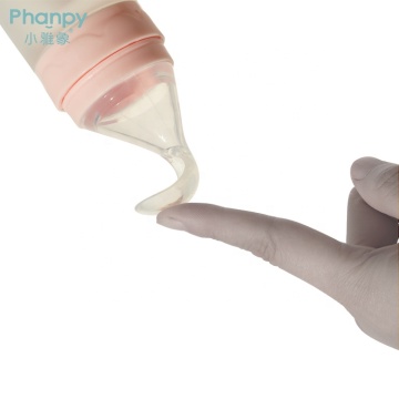 Colheres Phanpy Baby Squeeze Excelentes de Fábrica de Silicone