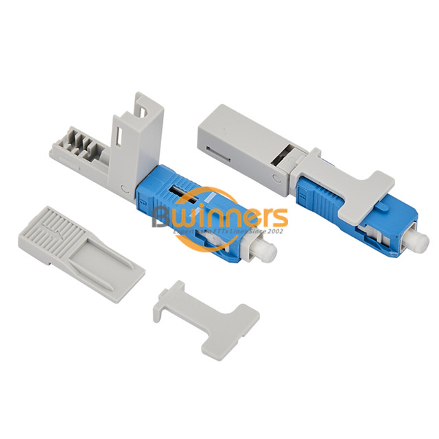 Blauwe SC UPC glasvezelconnector