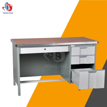 luxury office funiture /Executive steel 2 drawer lockable table /standard office desk dimensions