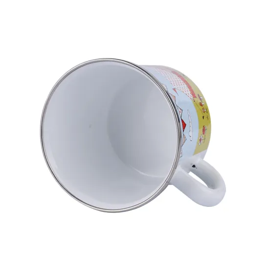 Customized Enamel Travel Mug/Tea Cup/Milk Cup/Camping Mug with Good Quality