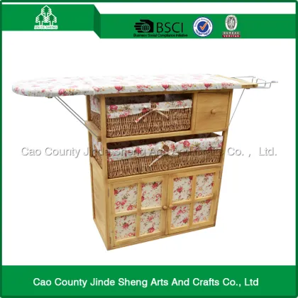 Hot sell home furniture beautiful wooden desktop ironing board / folding ironing board cabinet
