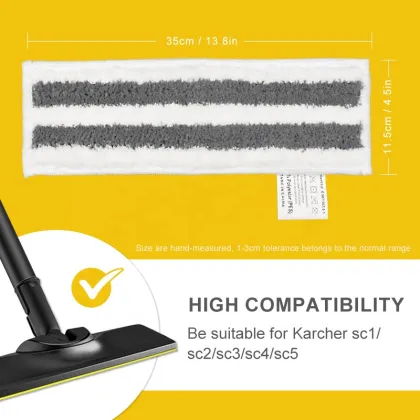 Factory Direct Reusable Microfiber Mop Cloths for Karcher SC Series Vacuums: Efficient Rectangle Cleaning Dust Mop Pads