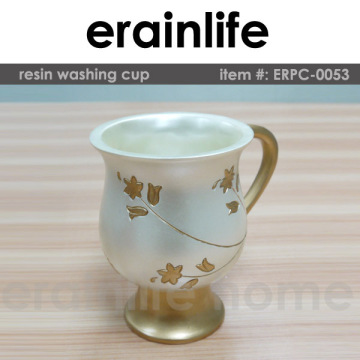 Golden and white elegant and poised style Jewish Washing Cups