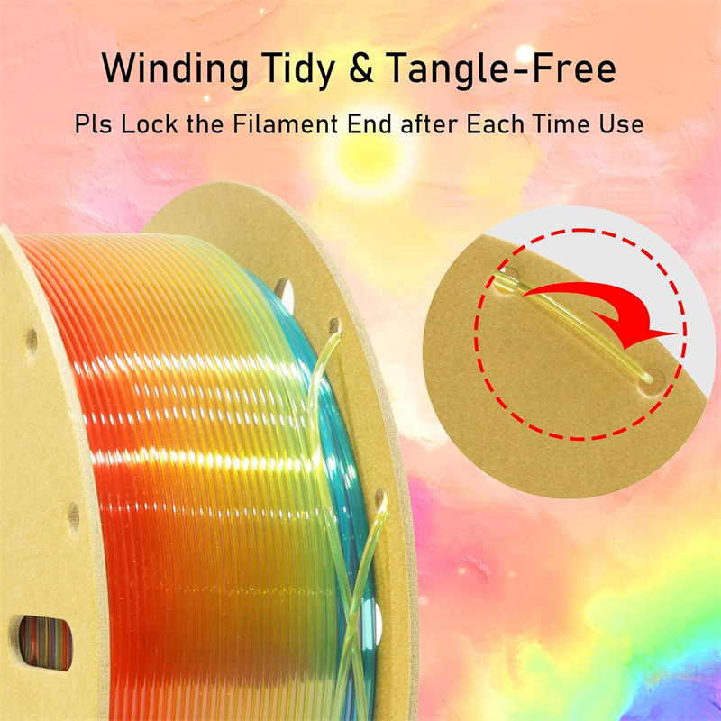 Rainbow Fast Color Change PLA 3D Printing Filament