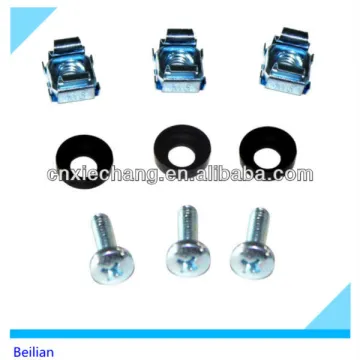 Rack mounting Captive Nuts Bolts Washers for Server and AV equipment