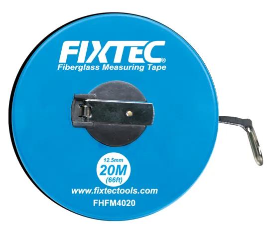 Fixtec Hand Tool 20m 30m 50m Fiberglass Measuring Tape With Cheap Price