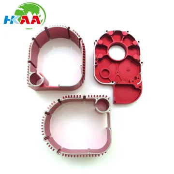 Customized CNC Machining Red Anodized Aluminum extrusion motor shell