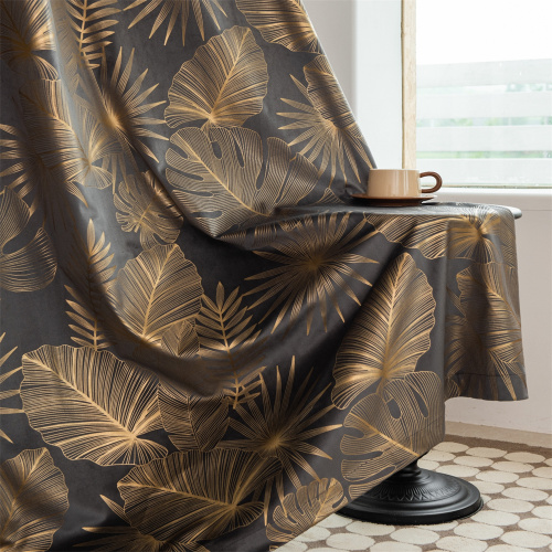 Sound Insulation Curtain Knitted Bronzing Velvet Fabric