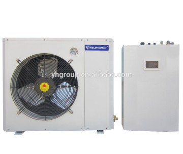 Extramely cold -25C winter floor heating room 100~300sq meter villa split EVI tech .12kW/19kW/35kW air to water heat pump heater