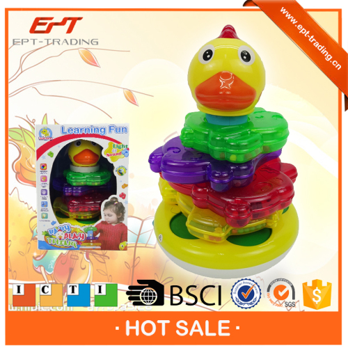 Cartoon learning toy duck with music for baby