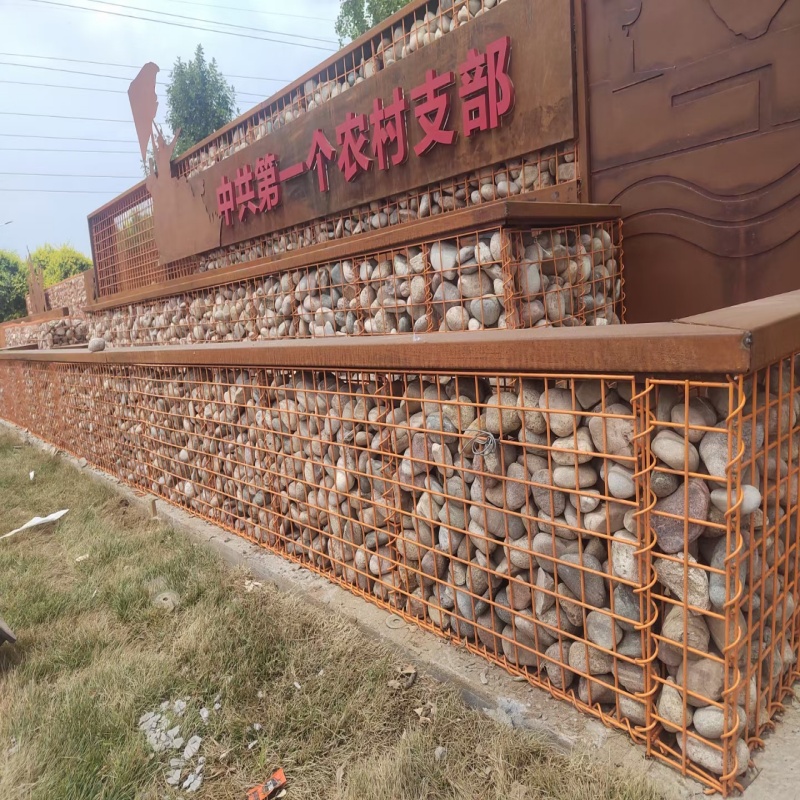 Cerca de parede de gabion personalizável para projetos de arquitetura