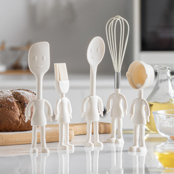 Cute Human Shaped Silicone Baking Tools - 5 Pcs Kitchen Utensils