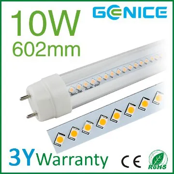 10W LED light T8 tube with rotatable end caps from China