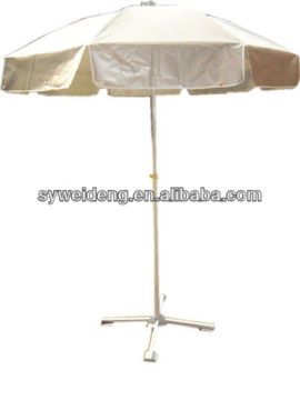 Fiberglass mesh beach umbrella with quadrupod