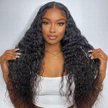 13×5 HD Lace Glueless Water Wave Human Hair Wig 20inch 180% Density