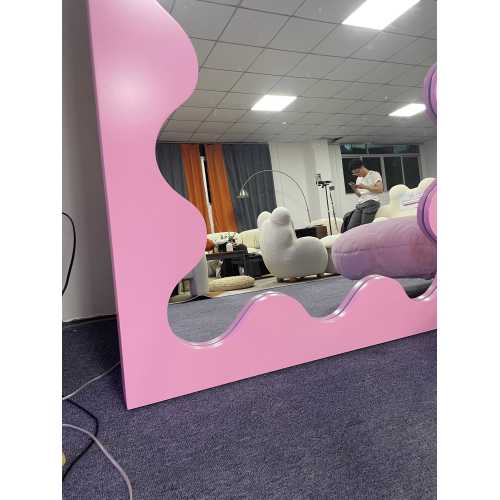 Modern Wood Wall Decorative Mirror for Living Room