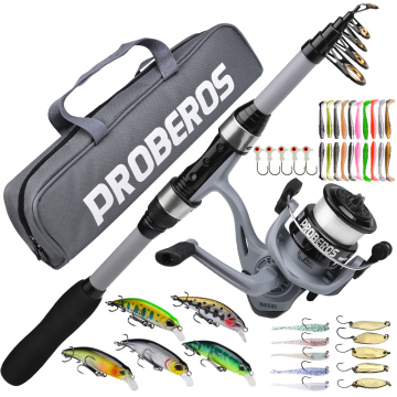 Kit da pesca a 44 pezzi: combinazione telescopica di canna e bobina per pesca multi-locazione