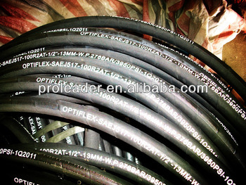 Two high tensile steel wire layer 2 w Muli spiral an braid hydraulic natural rubber hose pipe of China mamufacturers