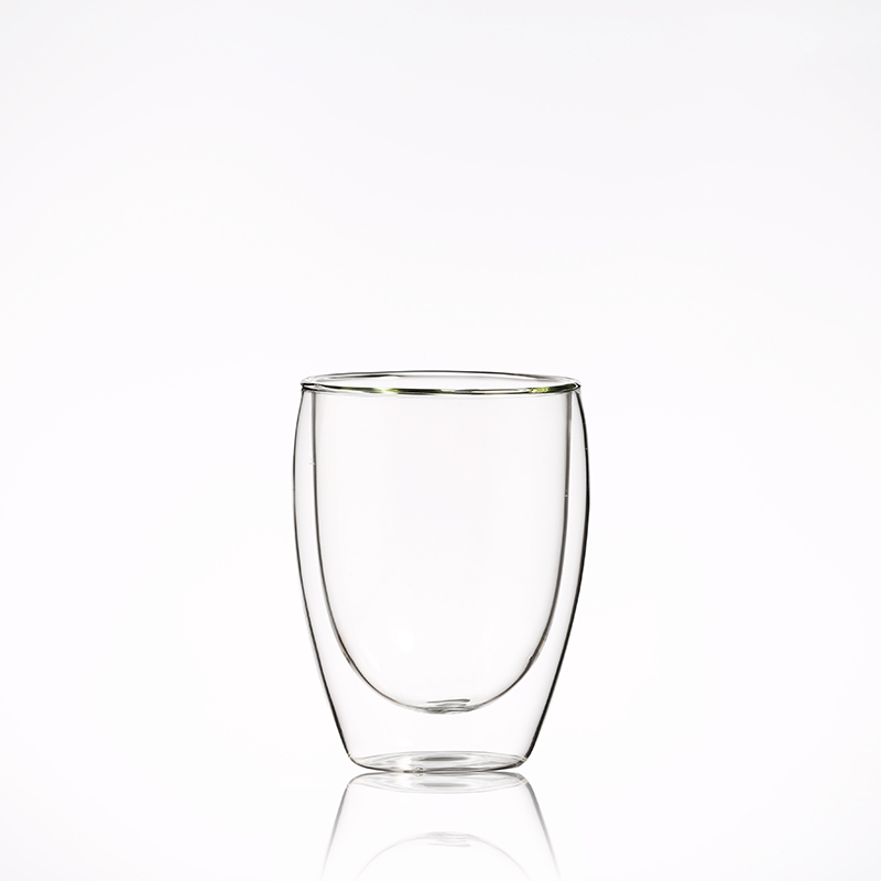 Wholesale Elegant coffee cup 350ml High Borosilicate Double Wall Glass Cup