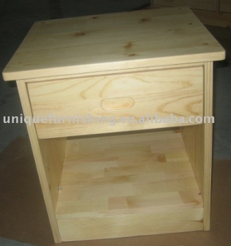 natural pine wood nightstand cabinet UCF0031