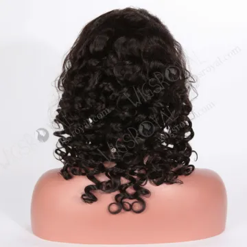 16" big spiral curl human hair full swiss lace wigs