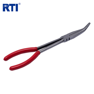 Fishing Pliers with 45 Degree Crucible Tool Bent Nose Crimp Extension Pliers Hook Picker
