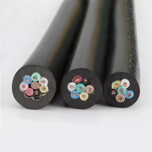 Pvc Black CE Indoor Lighting Round Cable