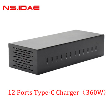 12 Orter Travel Desktop USB Rad charger