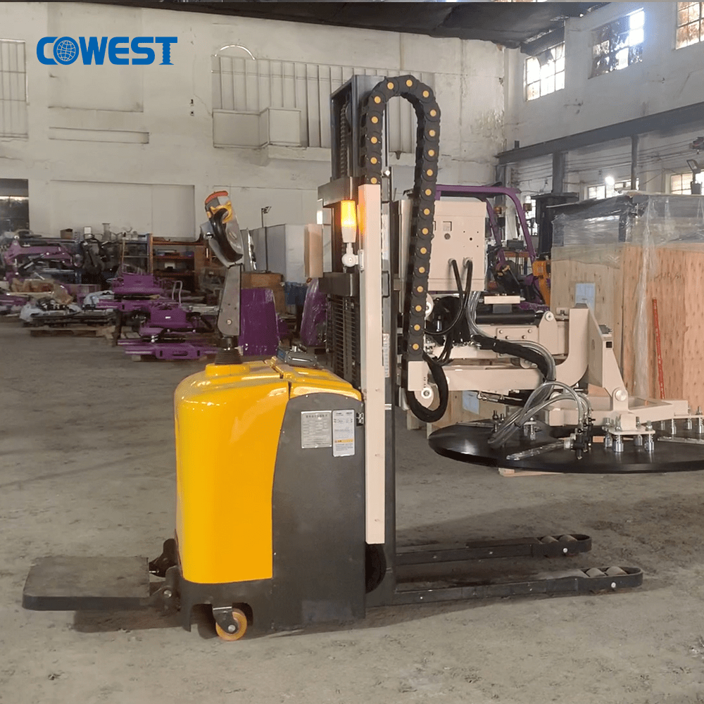 Forklift for inside glass installation program