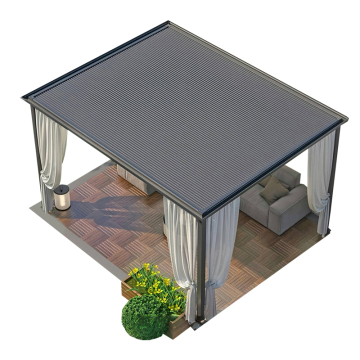 YST Outdoor Waterproof Aluminium Manual Louvered Pergola Canopy